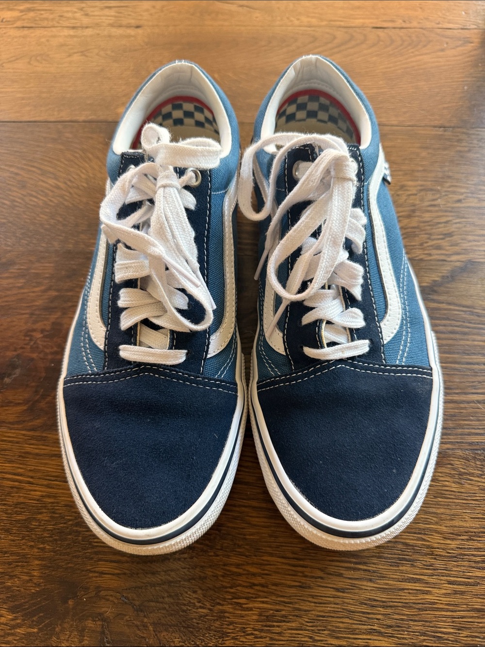 Vans Navy and White Old Skool Low-Top Sneakers